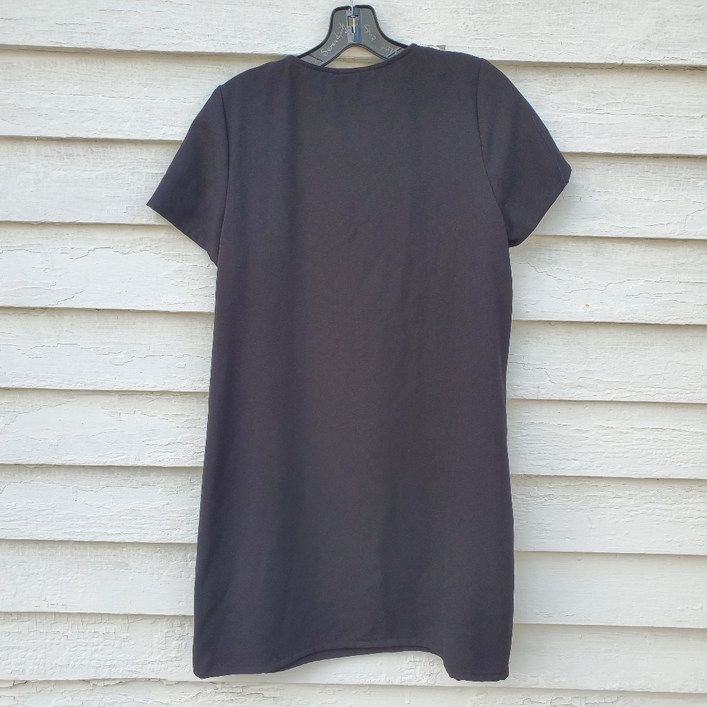 Black Lace Up Dress - Picture 3 of 4